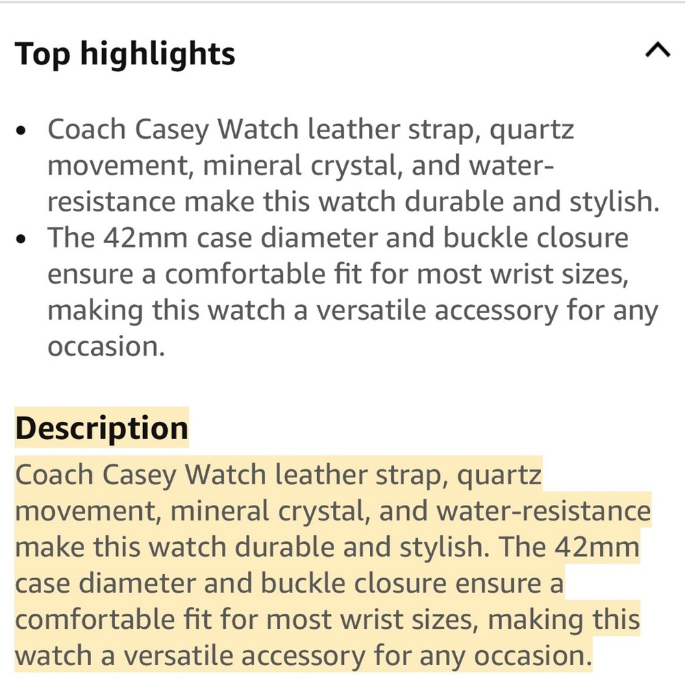 Coach Black Dial Watch with Leather Strap - Picture 6 of 6